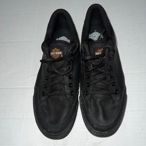Harley Davidsons sneakers size 11 black tie up. Black and Orange very rare shoes